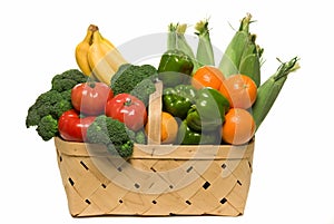 Basket Full Of Fresh Picked Produce