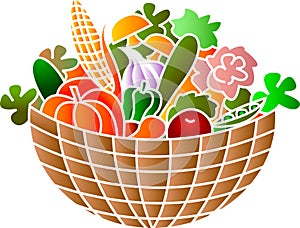 A basket full of vegetables