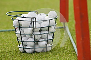 Basket of golf balls