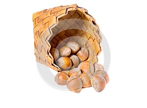 A basket of hazelnuts