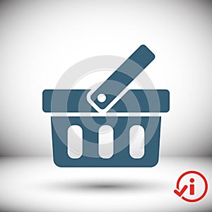 Basket icon stock vector illustration flat design