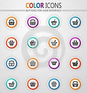 Basket icons set