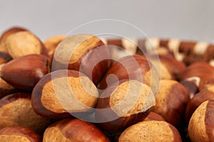 Basket of large chestnuts