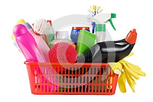 Basket with means for cleaning photo