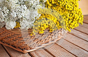 Basket with medicinal plants