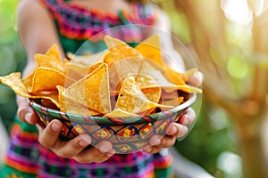 basket of mexican tortilla chips