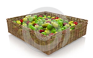 Basket of mixed apples