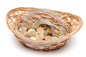 Basket with money