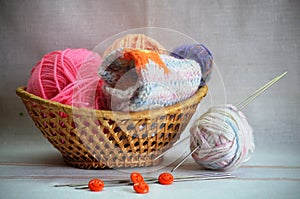 Basket for needlework