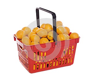 Basket with oranges