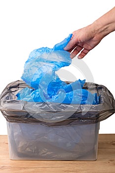 Basket with overshoes