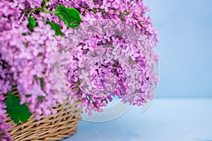Basket of pink lilac
