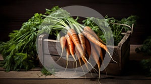 Basket showcasing a collection of twisted and gnarled carrots