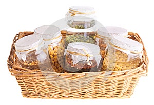 Basket of Soaked Sprouting Seeds