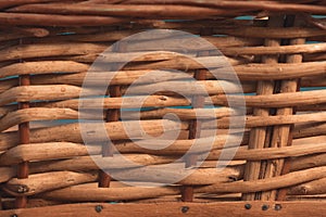 Basket, straw and wood weft texture for backgrounds