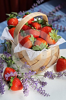 Basket with Strawberries