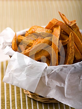 Basket of sweet potato fries