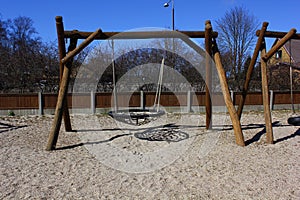 Basket swing in play ground