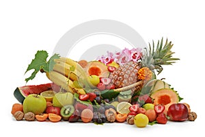 Basket of tropical fruits