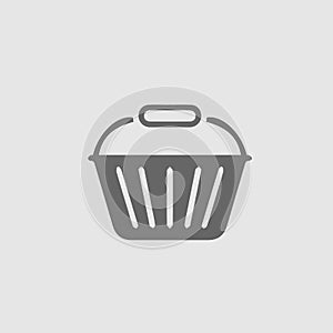 Basket vector icon. Shopping store symbol.