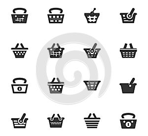 Basket icons set