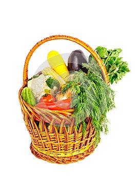 Basket with vegetables