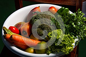 A basket of vegetables photo