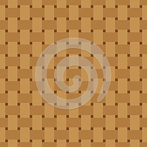Basket weave seamless pattern. Wicker repeating texture. Braiding continuous background o. Geometric vector illustration