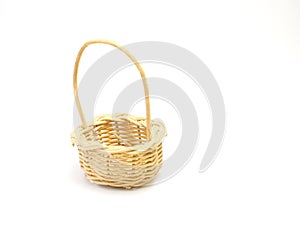 Basket on white background