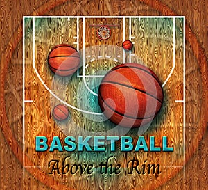 Basketball Above the Rim Poater Design