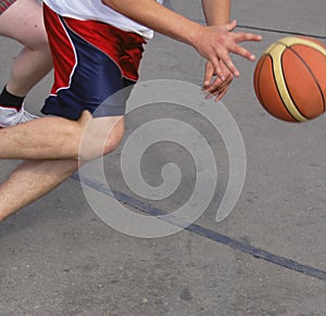 Basketball action