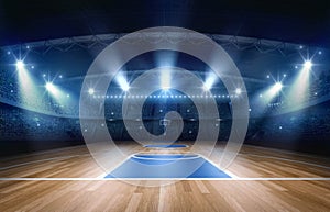 Basketball arena,3d rendering