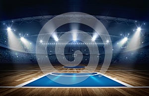 Basketball arena,3d rendering