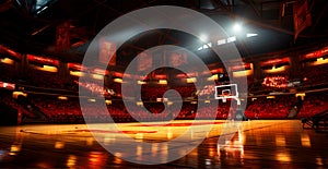Basketball arena, large sports stadium - AI generated image