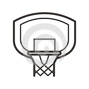basketball backboard and rim. Vector illustration decorative design