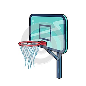 Basketball backboard on white background Sports equipment.