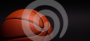 basketball ball on black background