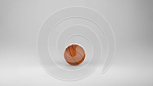 Basketball ball bounce on grey background