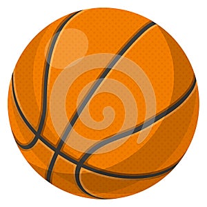 Basketball ball cartoon icon. Team sport symbol