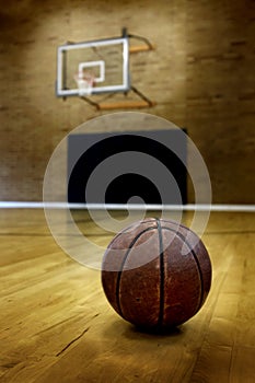 Basketball on Ball Court for Competition and Sports