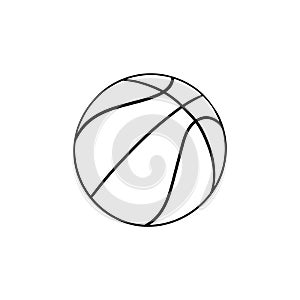 Basketball ball hand drawn outline doodle icon.