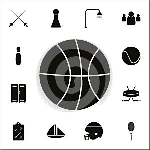 basketball ball icon. Detailed set of Sport icons. Premium quality graphic design sign. One of the collection icons for websites,