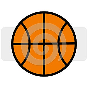 Basketball ball icon. Sports background. Team sport. Vector illustration. stock image.