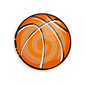 Basketball ball icon, vector illustration design. Sport objects collection.