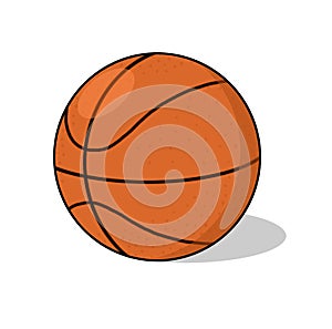 Basketball ball illustration isolated on white background