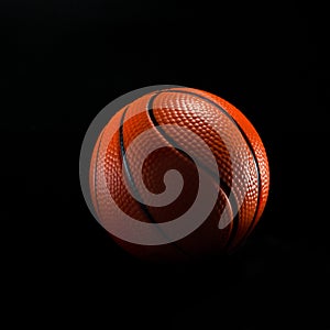 Basketball ball isolated on black