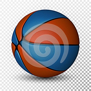 Basketball ball isolated on a white background. Realistic Vector Illustration