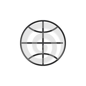 Basketball ball line icon