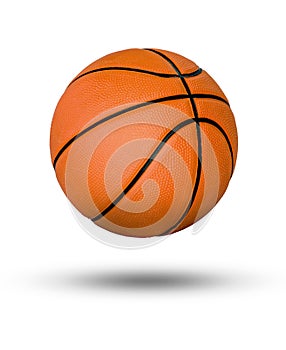 Basketball ball over white background