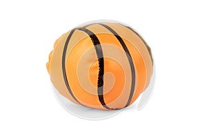 Basketball ball over white background. Orange ball, sports concept